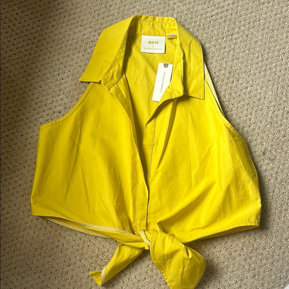 Anthropologie Maeve Sunny Yellow Top